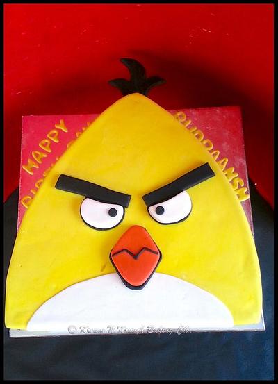 Yellow Angry Birds! - Cake by KnKBakingCo