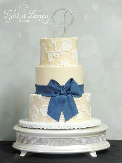 Lace and Bow - Cake by Frost it Fancy Cakes
