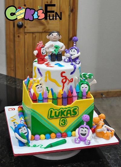 Crayons and Oddbods - Cake by Cakes For Fun