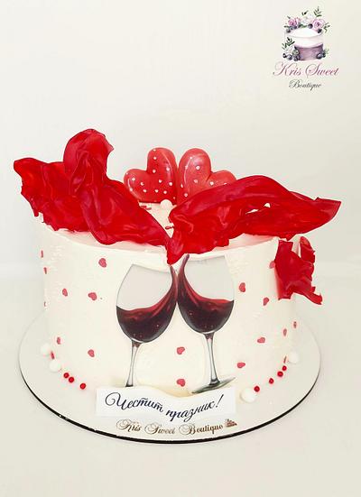 Red wine and love - Cake by Kristina Mineva