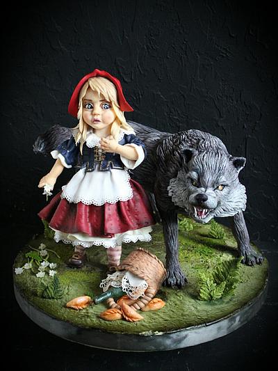 Красная шапочка и серый волк.  - Cake by Екатерина Андриянова 