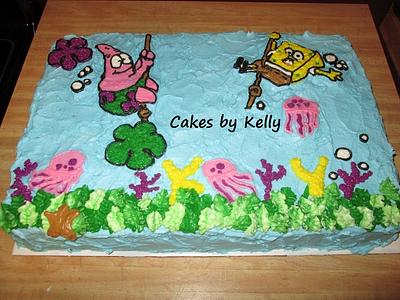 Spongebob and Patrick Cake  - Cake by Kelly Neff,  Cakes by Kelly 