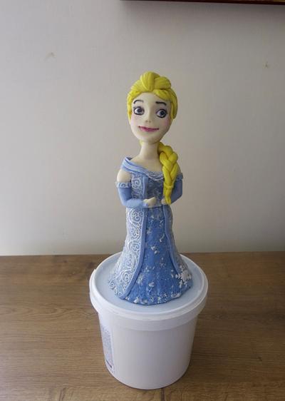 Elsa Doll Topper - Cake by The Garden Baker