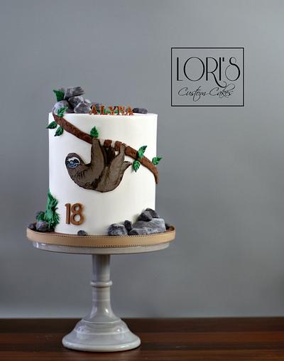 Sloth love  - Cake by Lori Mahoney (Lori's Custom Cakes) 