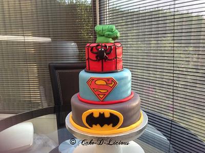 Superheroes cake - Cake by Sweet Lakes Cakes