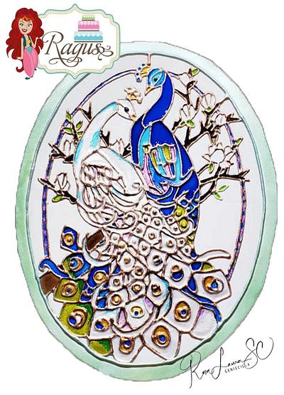 Peacock love  Magnificent Bangladesh - An International Cake Art Collaboration - Cake by Rosa Laura Sáenz