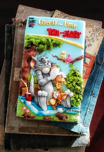 Tom and Jerry  Comic Book Cover for...... Cake Con International Collaboration - Cake by The Cookie Lab  by Marta Torres