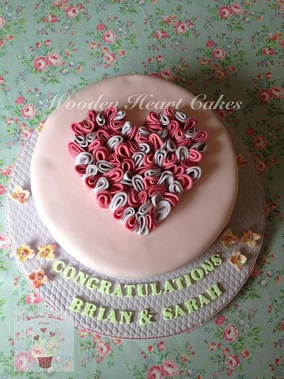Engagement Cake - Cake by Wooden Heart Cakes
