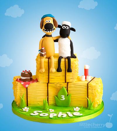 Shaun the Sheep and Bitzer - Cake by Little Cherry