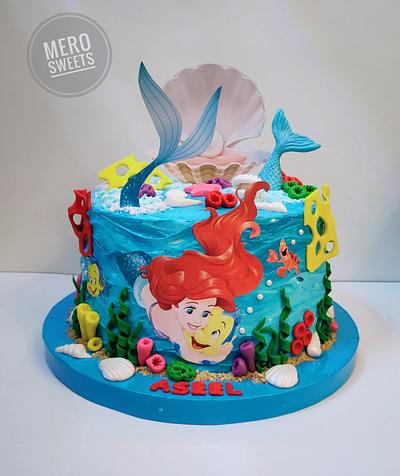 Mermaid cream cake - Cake by Meroosweets