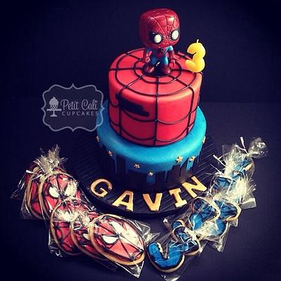 Spiderman Cake with Sugar Cookies - Cake by Petit cali