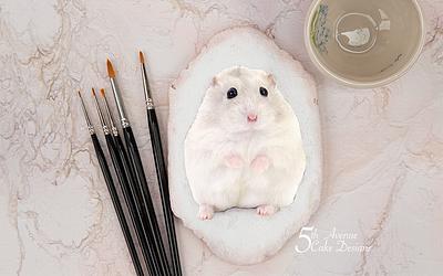 How to Dimensional Pipe and Paint a Pet Hamster Cookie Art 🐹🖌️😋 - Cake by Bobbie