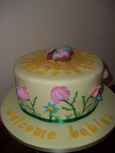 Twins baby shower cake - Cake by Willene Clair Venter
