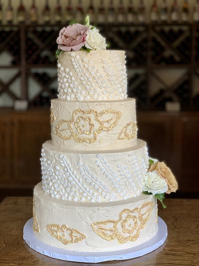 Buttercream Wedding Cake - Cake by Brandy-The Icing & The Cake