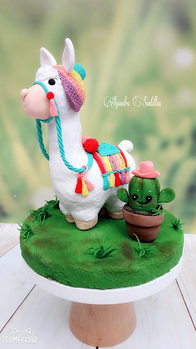 Mi llama Alvena❤ - Cake by Alejandra Santillán