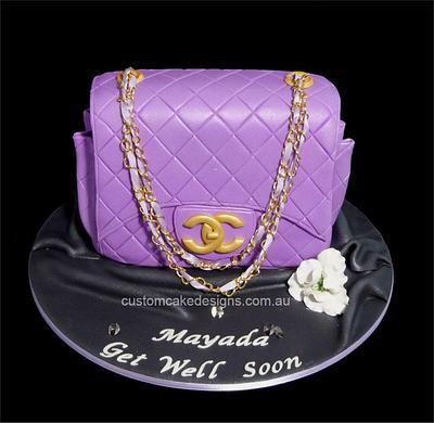 Purple Designer Bag Cake - Cake by Custom Cake Designs