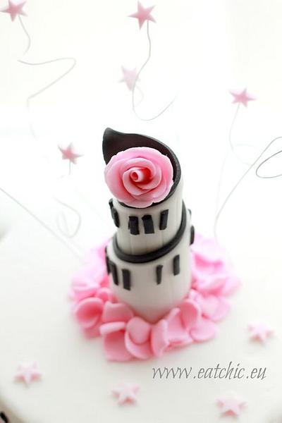 Piano and a pink rose - Cake by Antonella