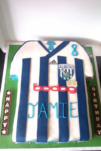 West Bromwich Albion light up shirt - Cake by PipsNoveltyCakes