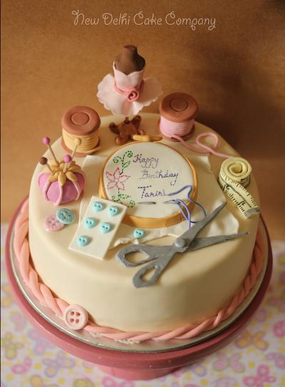 Sewing theme cake - Cake by Smita Maitra (New Delhi Cake Company)