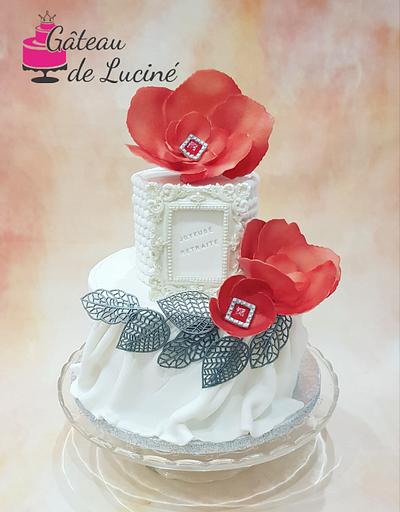 Red and white  - Cake by Gâteau de Luciné