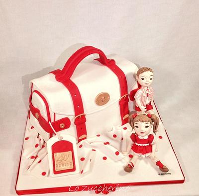 Fashion red and white cake for Denise! - Cake by Rossella Curti