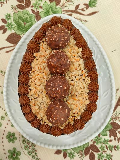 Hazelnut dark chocolate egg - Cake by Snezana