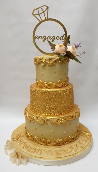 Engagement cake - Cake by Rehab_yousry