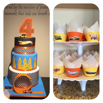 Liam's 4th birthday cake "Hot Wheels " - Cake by Laurel's Cake Creations