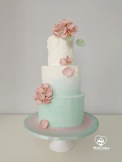 Mint wedding  - Cake by MOLI Cakes