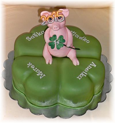 Piggy bank for happiness - Cake by Mischell