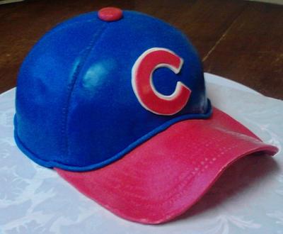 cubs baseball cap - Cake by Jeaniecakes