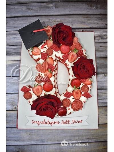 Red Velvet cream tarte graduation cake - Cake by Daria Albanese