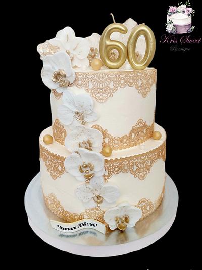 White and gold cake - Cake by Kristina Mineva
