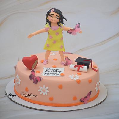Carefree girl - Cake by Divya Haldipur