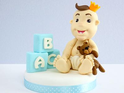 Baby Boy cake topper - Cake by Alex