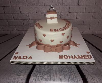 Engagement cake - Cake by Noha Sami