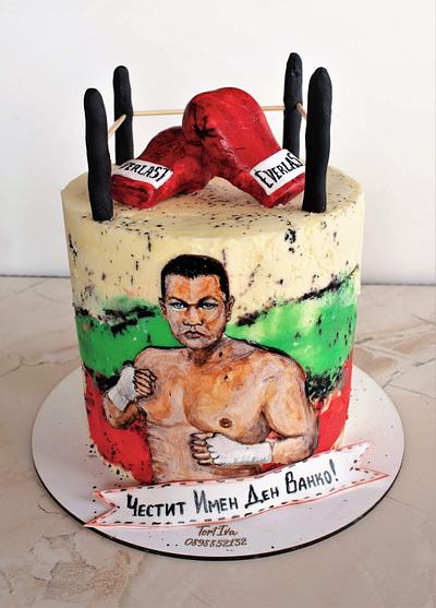 Hand painted cake with boxer Kubrat Pulev - Cake by TortIva