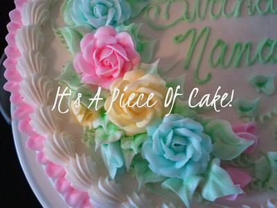 All Buttercream Rose Cake - Cake by Rebecca
