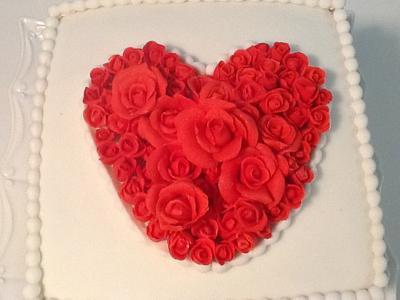 70 Roses  - Cake by Tiffanyslilcakes