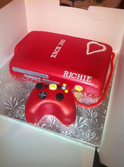 Valentines Red X box cake  - Cake by Mark
