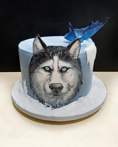 Handpainted birthday cake - Cake by Mare