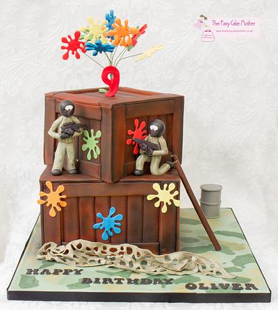 Paintball ....Splat! - Cake by The Fairy Cake Mother
