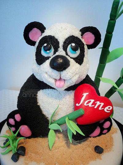 Jane's Fluffy Panda - Cake by Anna Mathew Vadayatt
