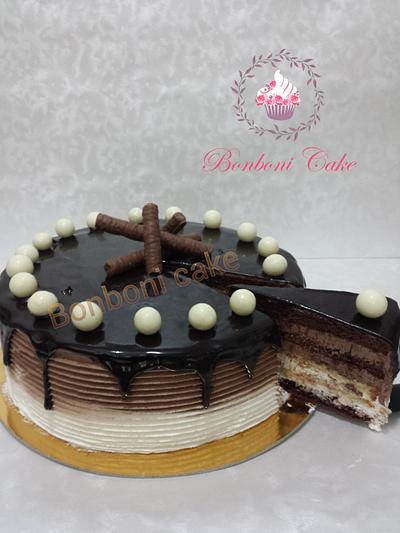 White and brown - Cake by mona ghobara/Bonboni Cake