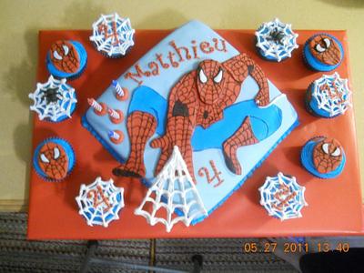 Spiderman - Cake by emmalousmom