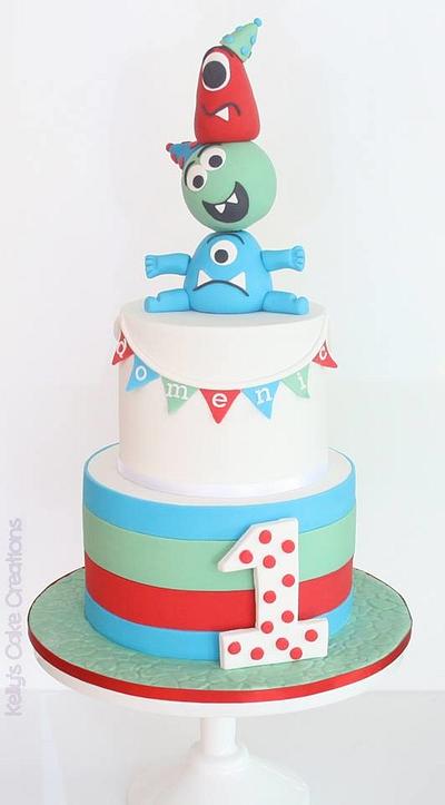 Little Monster 1st Birthday Cake - Cake by KellysCakeCreations