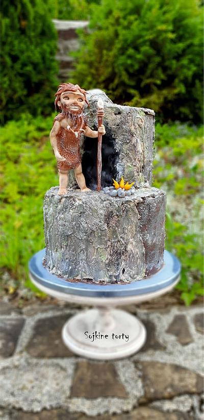 Homo neanderthalensis  in the cave - Cake by SojkineTorty
