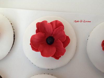 Poppy Cupcakes 'Lest we shall forget' - Cake by Sweet Lakes Cakes