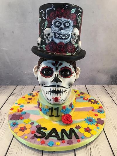 Mexican Day of the Dead Cake - Cake by Dinkylicious Cakes