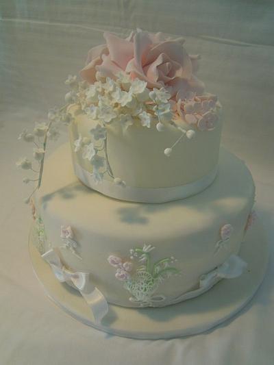 Roses and lily of the valley - Cake by Caterina Fabrizi